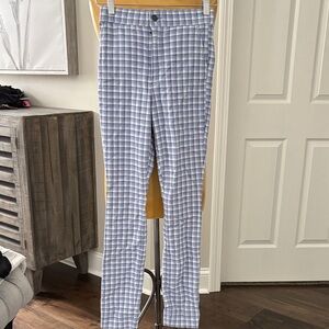 Hollister Kids Blue Checkered Casual Pants